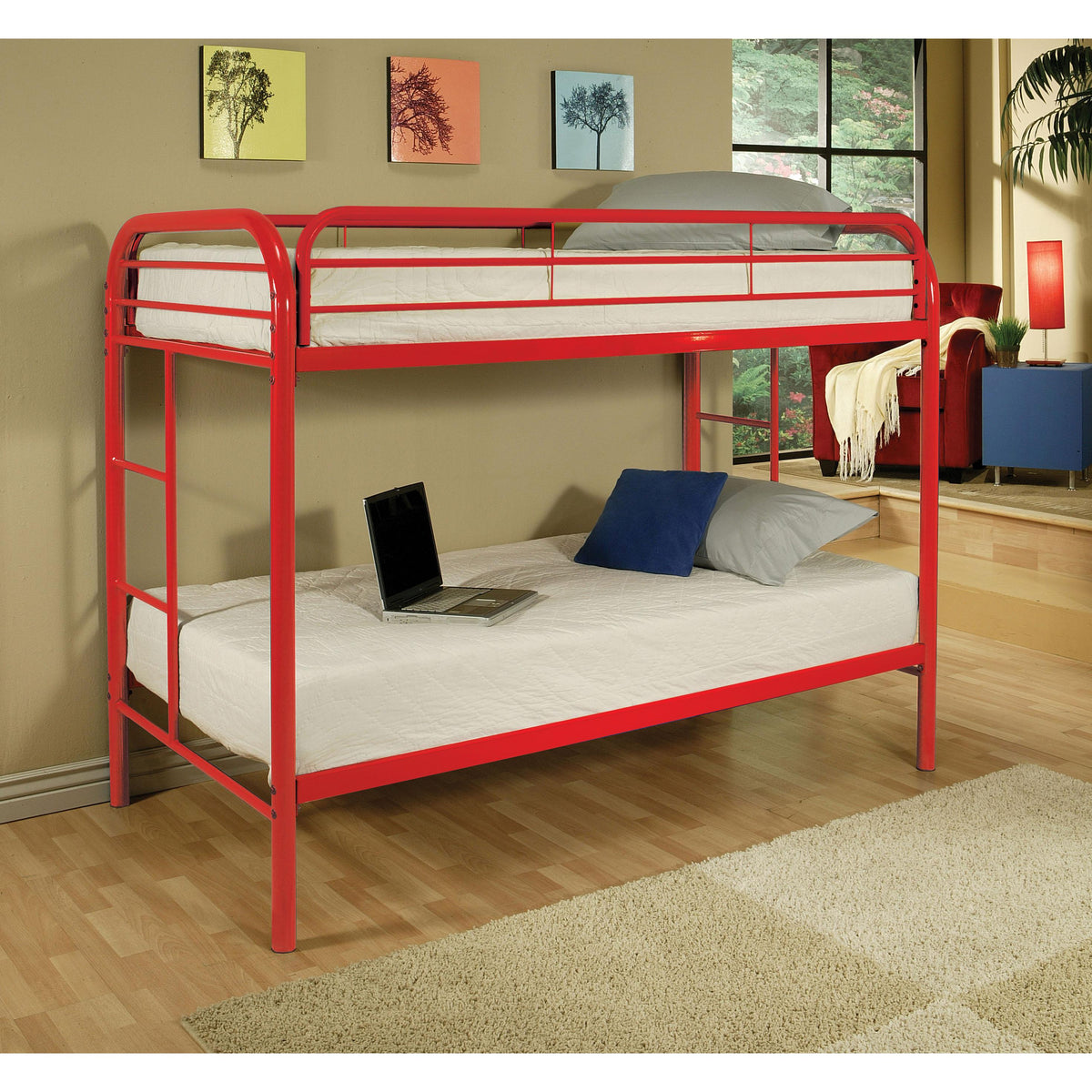 Acme Furniture Thomas 02188RD Twin over Twin Bunk Bed