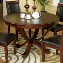  Furniture of America Round Sandy Point Dining Table with Pedestal Base CM3532T IMAGE 1