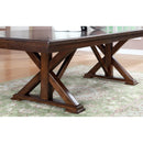  Furniture of America Descanso Dining Table with Pedestal Base CM3558T-TABLE IMAGE 2