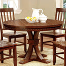  Furniture of America Round Foster I Dining Table with Pedestal Base CM3437RT IMAGE 1