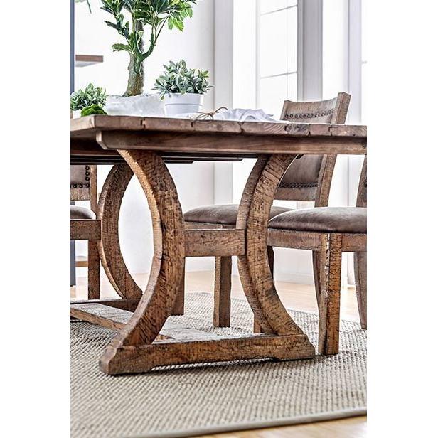 Furniture of America Gianna Dining Table with Trestle Base CM3829T-77-TABLE IMAGE 6