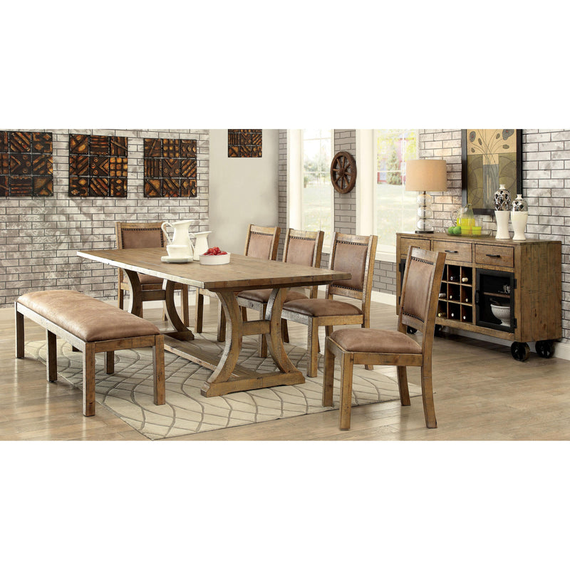 Furniture of America Gianna Dining Table with Trestle Base CM3829T-77-TABLE IMAGE 8