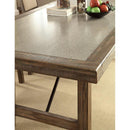  Furniture of America Colette Dining Table with Concrete Top & Pedestal Base CM3562T IMAGE 5