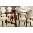  Furniture of America Osburn Dining Table with Glass Top & Pedestal Base CM3464T-TABLE IMAGE 2