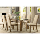  Furniture of America Onway Dining Table with Glass Top CM3461T-TABLE IMAGE 3