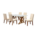  Furniture of America Armous I Dining Table with Metal Top & Pedestal Base CM3533T IMAGE 6