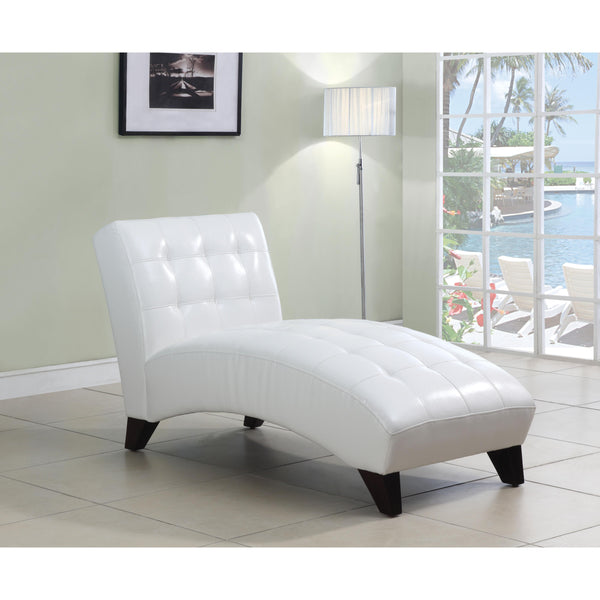 Acme Furniture Anna Polyurethane Chaise 15037 IMAGE 1