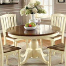 Furniture of America Oval Harrisburg Dining Table with Pedestal Base CM3216OT-TABLE IMAGE 1