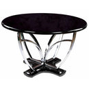  Furniture of America Round Belliz Dining Table with Pedestal Base CM3177BK-T IMAGE 1