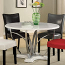  Furniture of America Round Belliz Dining Table with Pedestal Base CM3177WH-T IMAGE 1