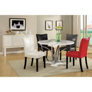  Furniture of America Round Belliz Dining Table with Pedestal Base CM3177WH-T IMAGE 3