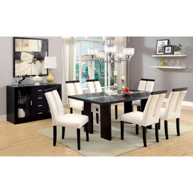 Furniture of America Luminar Dining Table with Glass Top CM3559T IMAGE 9