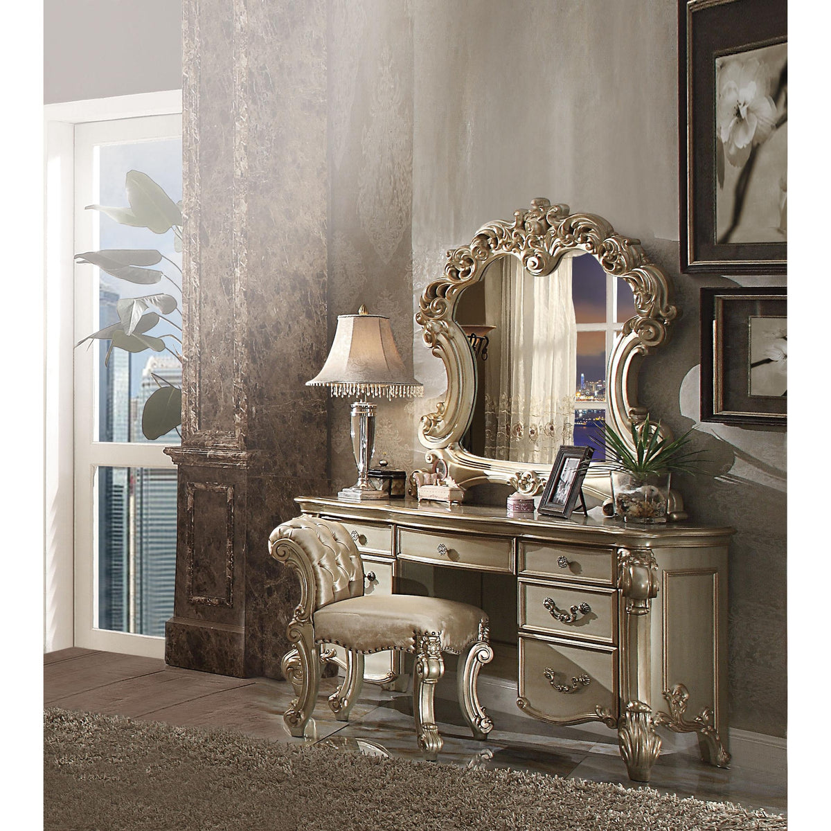 Acme Furniture Vendome 23008 Vanity Stool