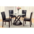  Furniture of America Round Atenna I Dining Table with Glass Top & Pedestal Base CM3774T-TABLE IMAGE 3