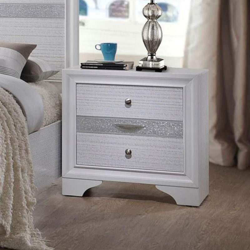 Acme Furniture Naima 3-Drawer Nightstand 25773 IMAGE 3