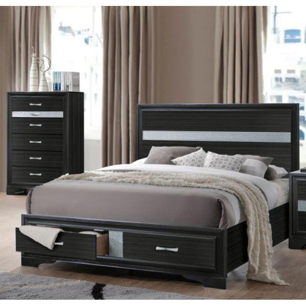 Acme Furniture Naima King Bed with Storage 25897EK IMAGE 1