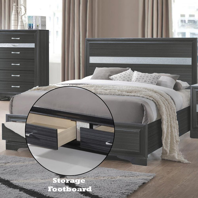 Acme Furniture Naima 25897EK EK Bed with Storage IMAGE 8
