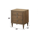 Acme Furniture Inverness 3-Drawer Nightstand 26093 IMAGE 4