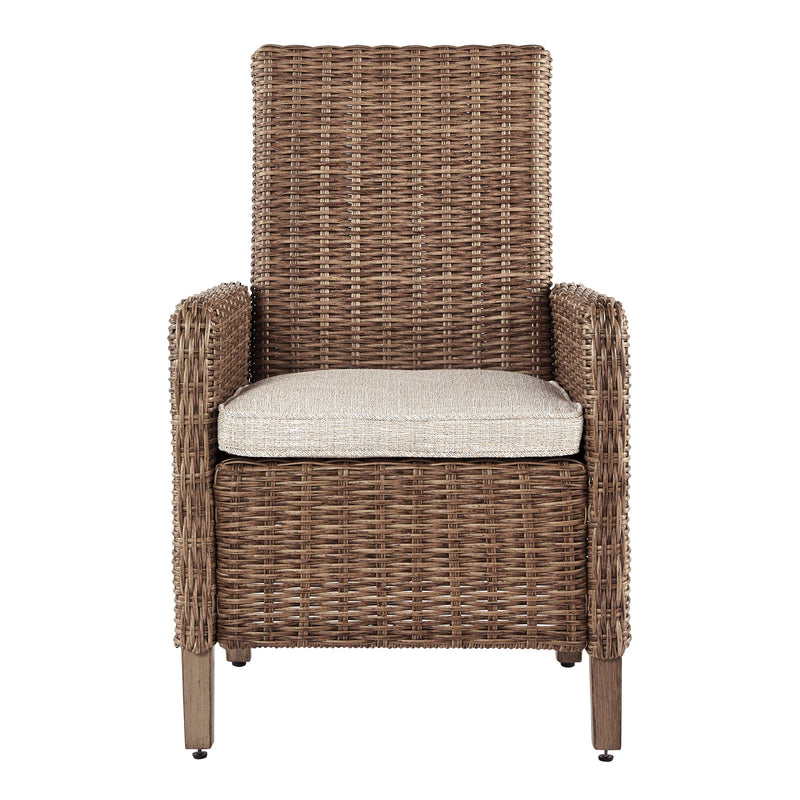 Signature Design by Ashley Outdoor Seating Dining Chairs Beachcroft P791-601A Arm Chair With Cushion (2 per package) IMAGE 2