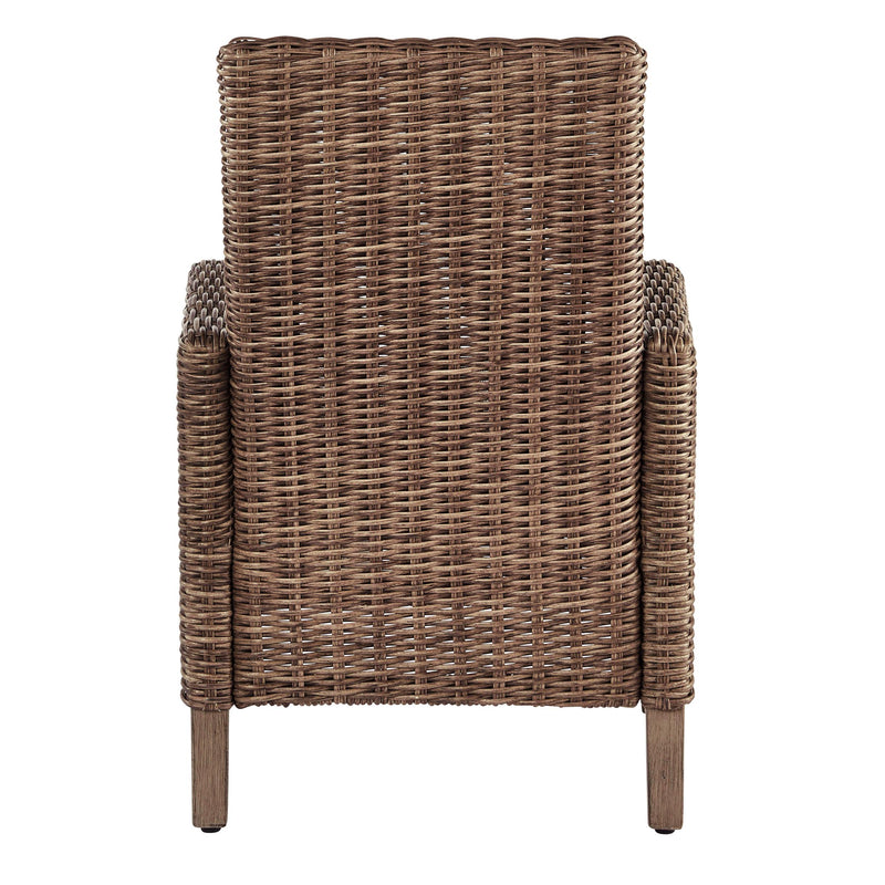 Signature Design by Ashley Outdoor Seating Dining Chairs Beachcroft P791-601A Arm Chair With Cushion (2 per package) IMAGE 3