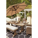  Signature Design by Ashley Beachcroft P791-625 Rectangular Dining Table with Umbrella Option IMAGE 7