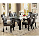  Furniture of America Phyllis Dining Table with Glass Top CM3462T-TABLE IMAGE 4