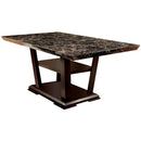  Furniture of America Clayton I Dining Table with Marble Top & Pedestal Base CM3933T-TABLE IMAGE 1