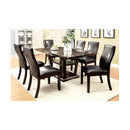  Furniture of America Clayton I Dining Table with Marble Top & Pedestal Base CM3933T-TABLE IMAGE 3