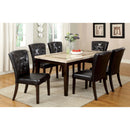  Furniture of America Lisbon I Dining Table with Marble Top CM3693T IMAGE 3