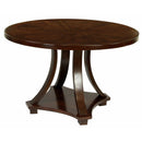  Furniture of America Round Keukenhof Dining Table with Pedestal Base CM3160RT IMAGE 1