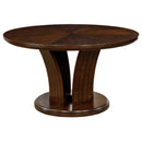  Furniture of America Round Montreal I Dining Table with Pedestal Base CM3711RT-TABLE IMAGE 1
