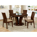  Furniture of America Round Montreal I Dining Table with Pedestal Base CM3711RT-TABLE IMAGE 3