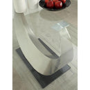 Furniture of America Orla Dining Table with Glass Top & Pedestal Base CM3726T-TABLE IMAGE 7