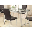  Furniture of America Miriam Dining Table with Glass Top CM3383T-TABLE IMAGE 1