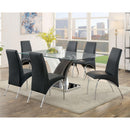  Furniture of America Svana Dining Table with Glass Top & Pedestal Base CM3382T-TABLE IMAGE 3