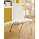  Furniture of America Glenview Dining Table with Glass Top and Pedestal Base CM8372WH-T-TABLE IMAGE 6
