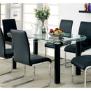  Furniture of America Walkerville I Dining Table with Glass Top CM3361BK-T-TABLE IMAGE 1