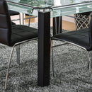  Furniture of America Square Batesland I Dining Table with Glass Top CM3363T-TABLE IMAGE 5