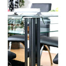  Furniture of America Square Berthold Dining Table with Glass Top CM3364BK-T-TABLE IMAGE 3