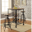  Furniture of America Square Silvia I Pub Height Dining Table with Trestle Base CM3803BT IMAGE 2