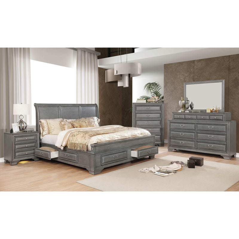 Furniture of America Brandt Queen Sleigh Bed with Storage CM7302GY-Q-BED IMAGE 5