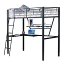 Acme Furniture Senon 37275 Twin Loft Bed with Desk IMAGE 2