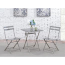  Furniture of America Square Lilah Dining Table with Metal Top CM3506T IMAGE 2