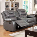 Furniture of America Grandolf Reclining Bonded Leather Match Loveseat CM6813LV IMAGE 2