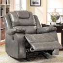  Furniture of America Grandolf Bonded Leather Match Recliner CM6813CH IMAGE 2