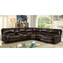  Furniture of America Jolene Reclining Leather Look 3 pc Sectional CM6838-SECTIONAL IMAGE 1