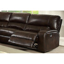  Furniture of America Jolene Reclining Leather Look 3 pc Sectional CM6838-SECTIONAL IMAGE 4
