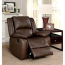  Furniture of America Kris Leather Recliner CM6293-CH IMAGE 2