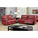  Furniture of America Newburg Reclining Bonded Leather Match Loveseat CM6814RD-LV IMAGE 3