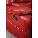  Furniture of America Newburg Glider Leather Look Recliner CM6814RD-CH IMAGE 3